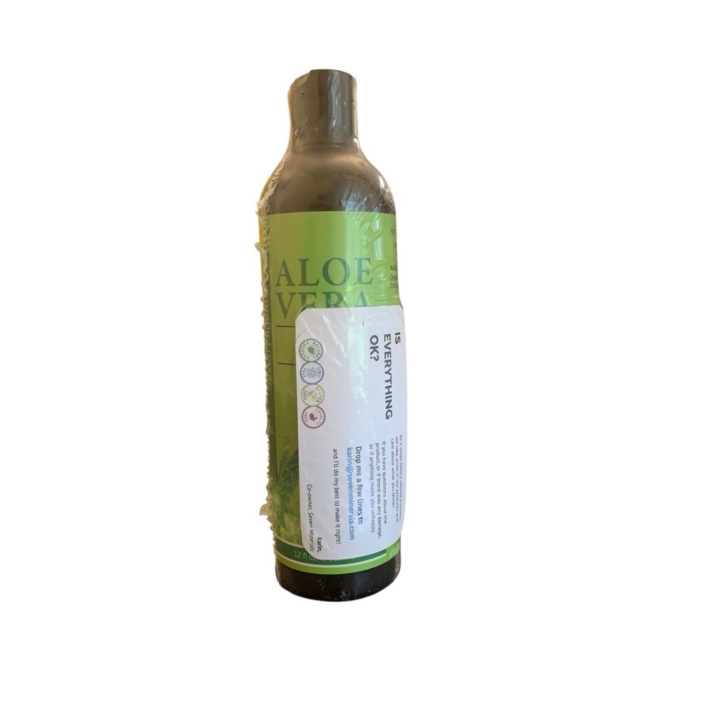 Seven Minerals Aloe Vera Gel Moisturizer Organic Alcohol-Free 12 fl oz Clear